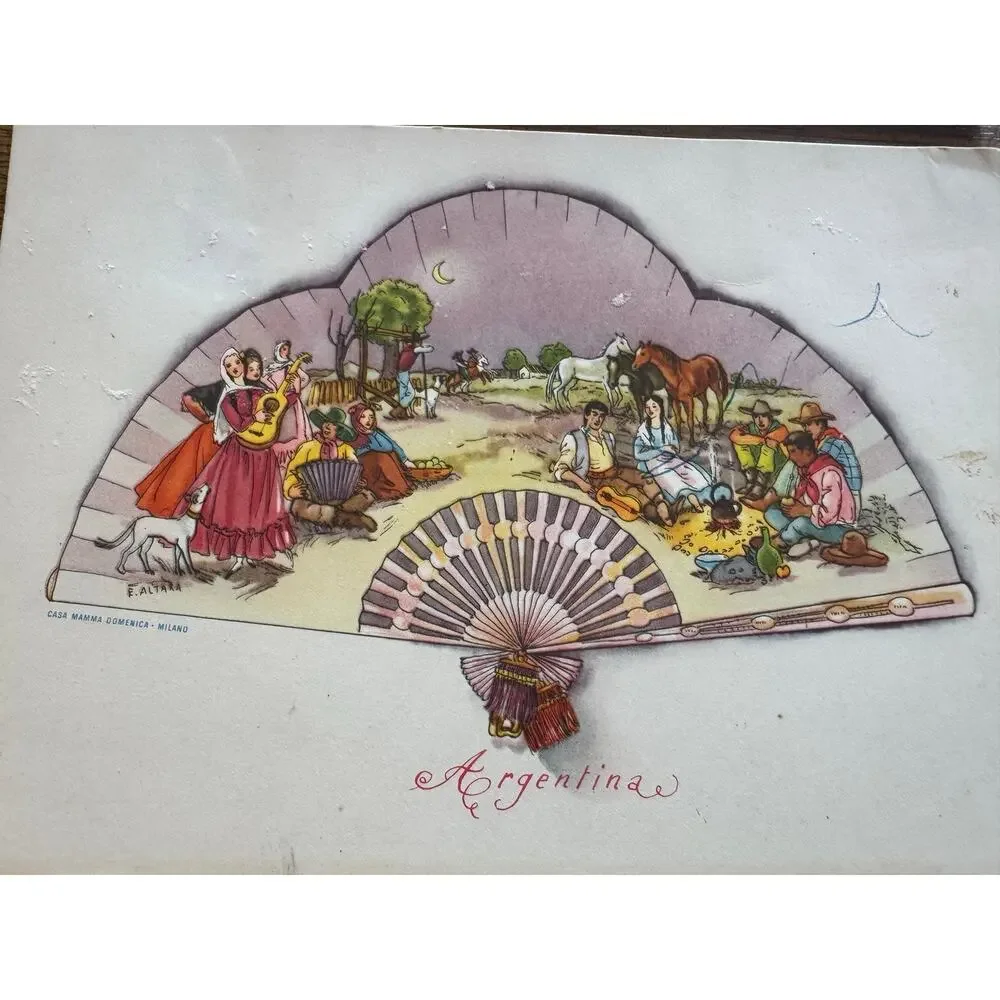 RARE Vintage Edina Altara Ventagli Serie II Promo Postcards Casa Mamma Milano